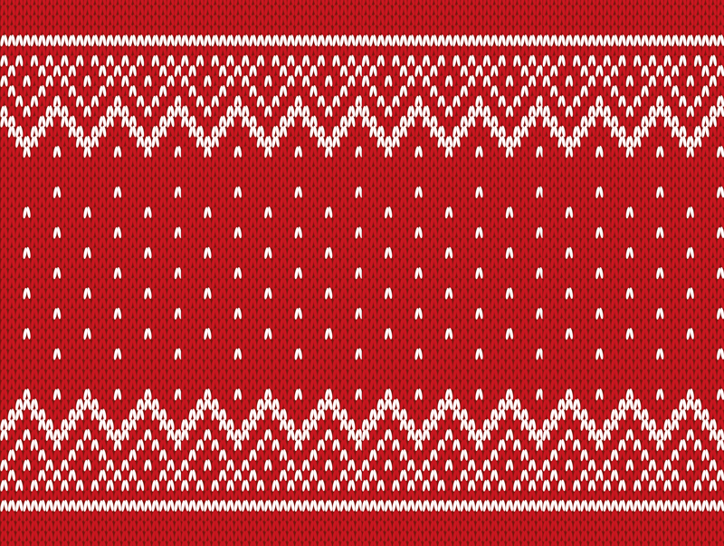 Festive Knit Pattern Christmas vinyl carpet - TenStickers