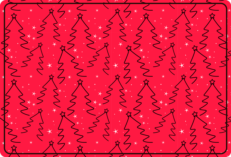 Festive Doodle Pattern Christmas vinyl carpet - TenStickers