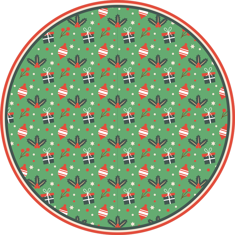 Festive Roundel Christmas vinyl carpet - TenStickers