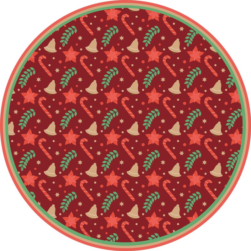 Festive Holiday Motif Christmas vinyl carpet - TenStickers