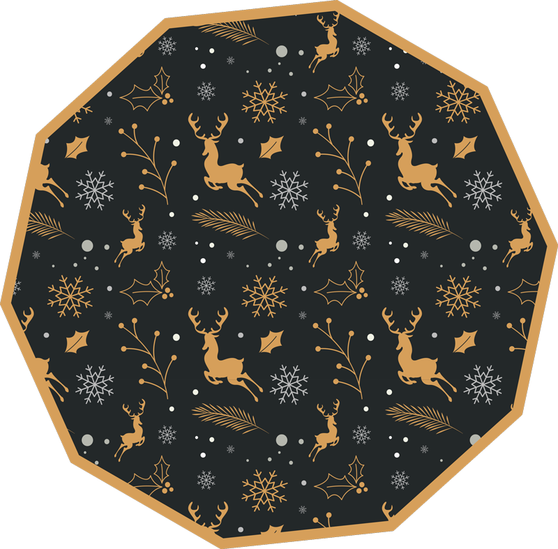 Festive Reindeer Christmas vinyl carpet - TenStickers