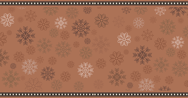 Snowflake Motif floral vinyl carpet - TenStickers
