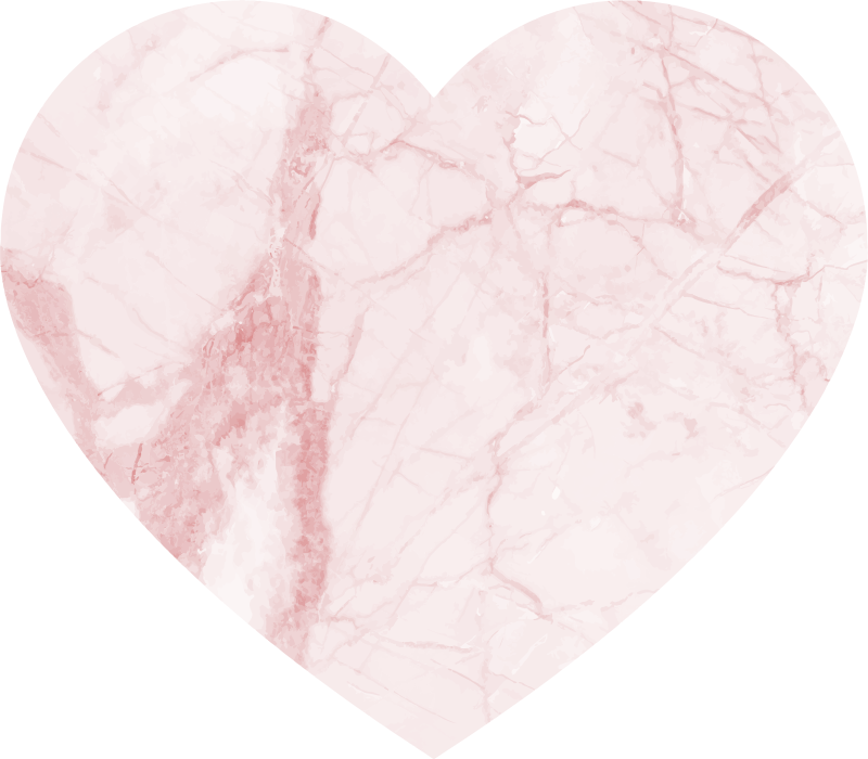Marbled Heart marble vinyl carpet - TenStickers