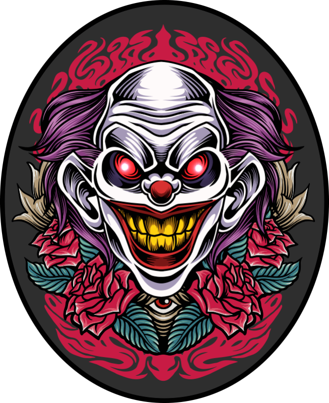 Clown Illustration halloween vinyl carpet - TenStickers