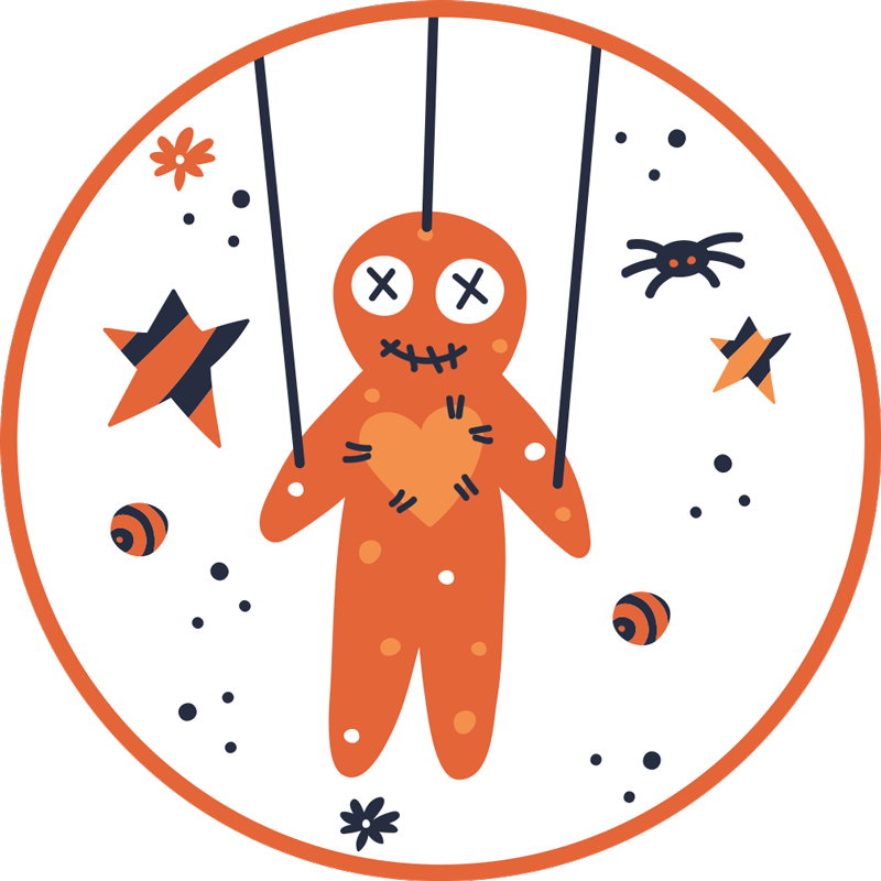 Halloween vinyl carpet gingerbread design - TenStickers