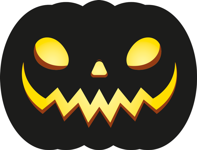 Spooky Pumpkin Face halloween vinyl carpet - TenStickers