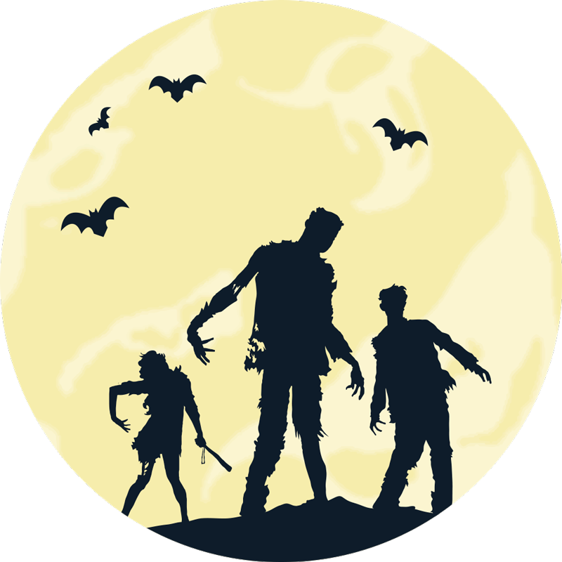 Halloween silhouettes halloween vinyl carpet - TenStickers
