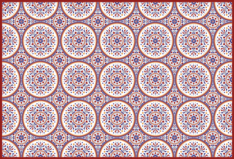 Majolica tiles vinyl hall rug - TenStickers