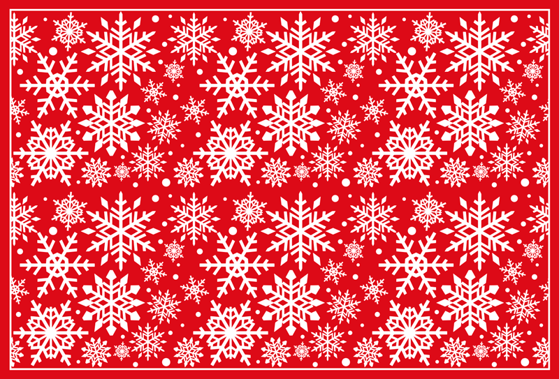Celebratory Snowflake Motif Christmas vinyl carpet - TenStickers