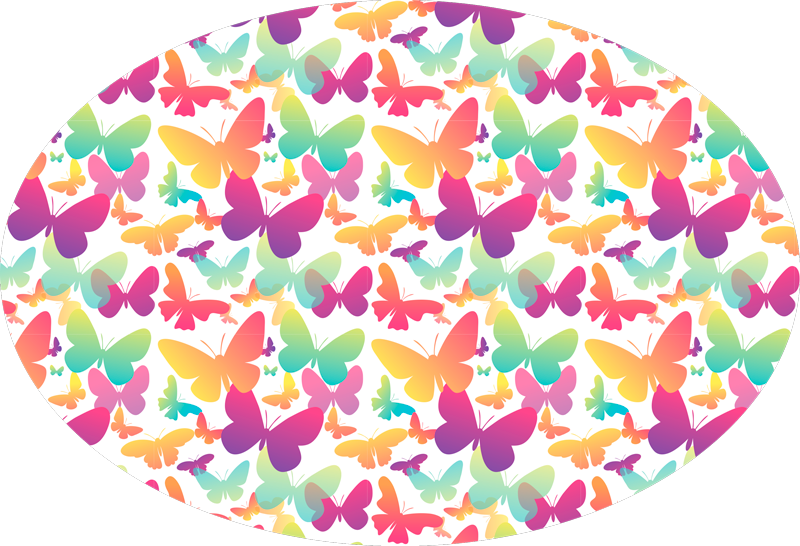 Butterfly Array animal vinyl carpet - TenStickers