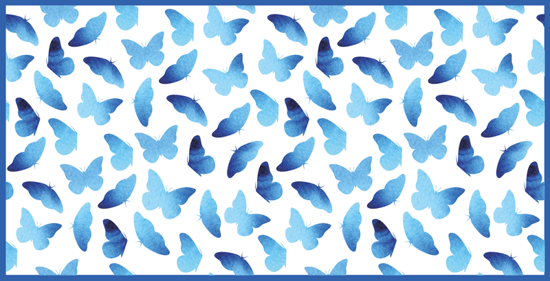 Butterfly Patterned kids vinyl carpet - TenStickers