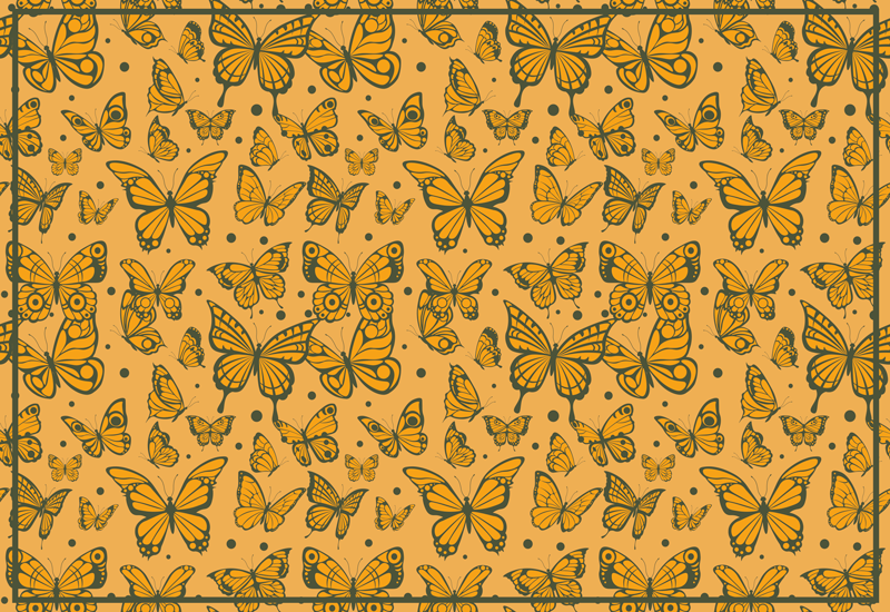 Butterfly Delight animal vinyl carpet - TenStickers