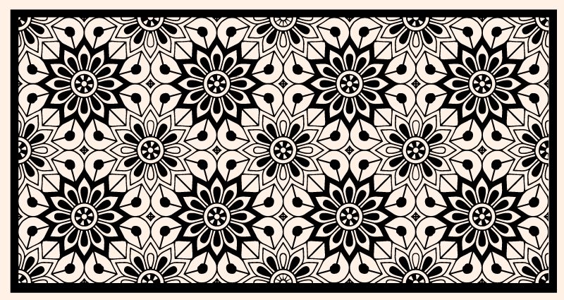 Mandala vinyl carpet in mandala pattern elegance - TenStickers