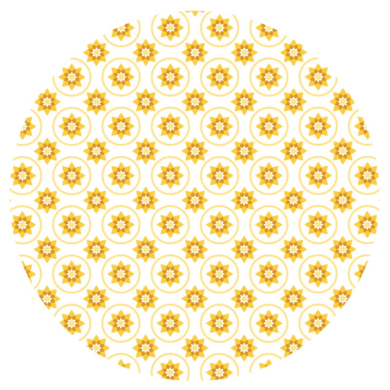 Yellow floral design floral vinyl carpet - TenStickers