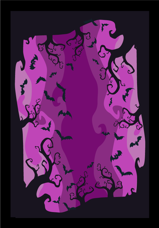 Spooky Cat Silhouettes halloween vinyl carpet - TenStickers