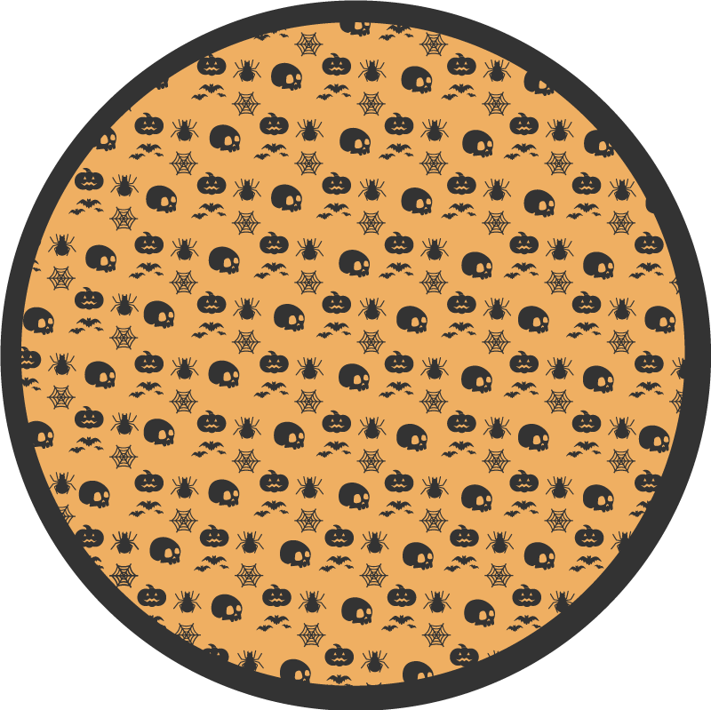 Spooky Circular Pattern halloween vinyl carpet - TenStickers
