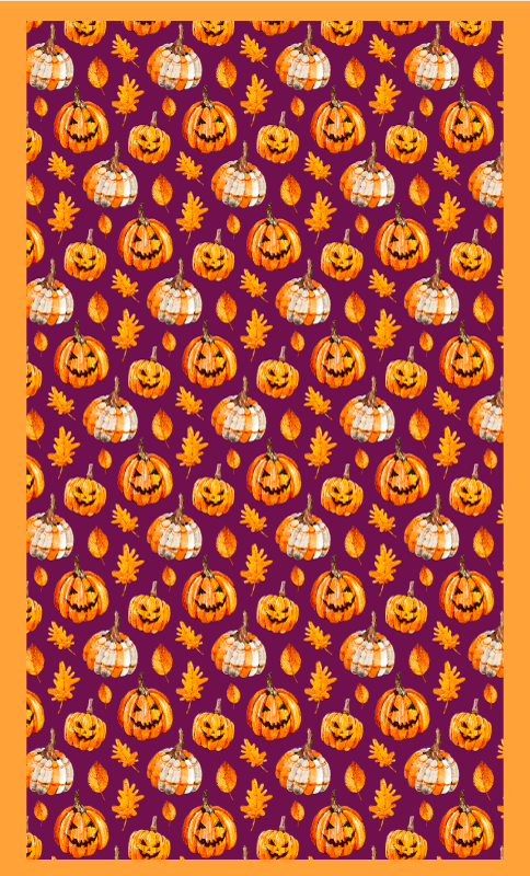 Pumpkin Pattern halloween vinyl carpet - TenStickers