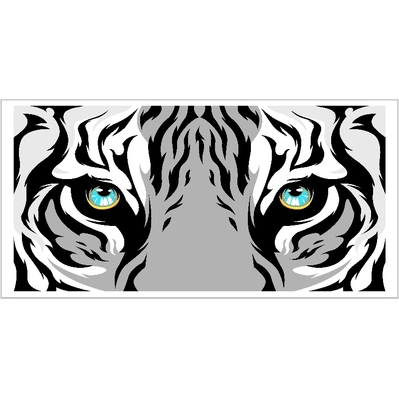 Tiger Gaze Graphic animal print vinyl carpet - TenStickers