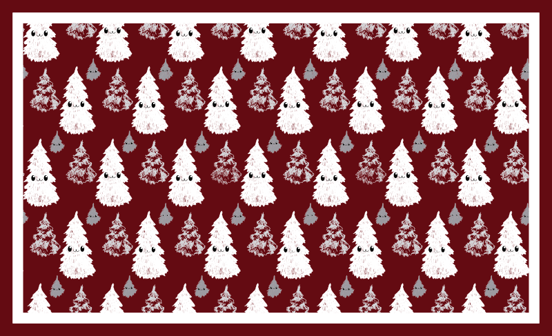 Festive Fir Pattern Christmas vinyl carpet - TenStickers