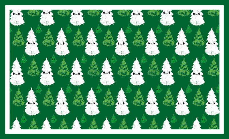 Festive Fir Motif Christmas vinyl carpet - TenStickers