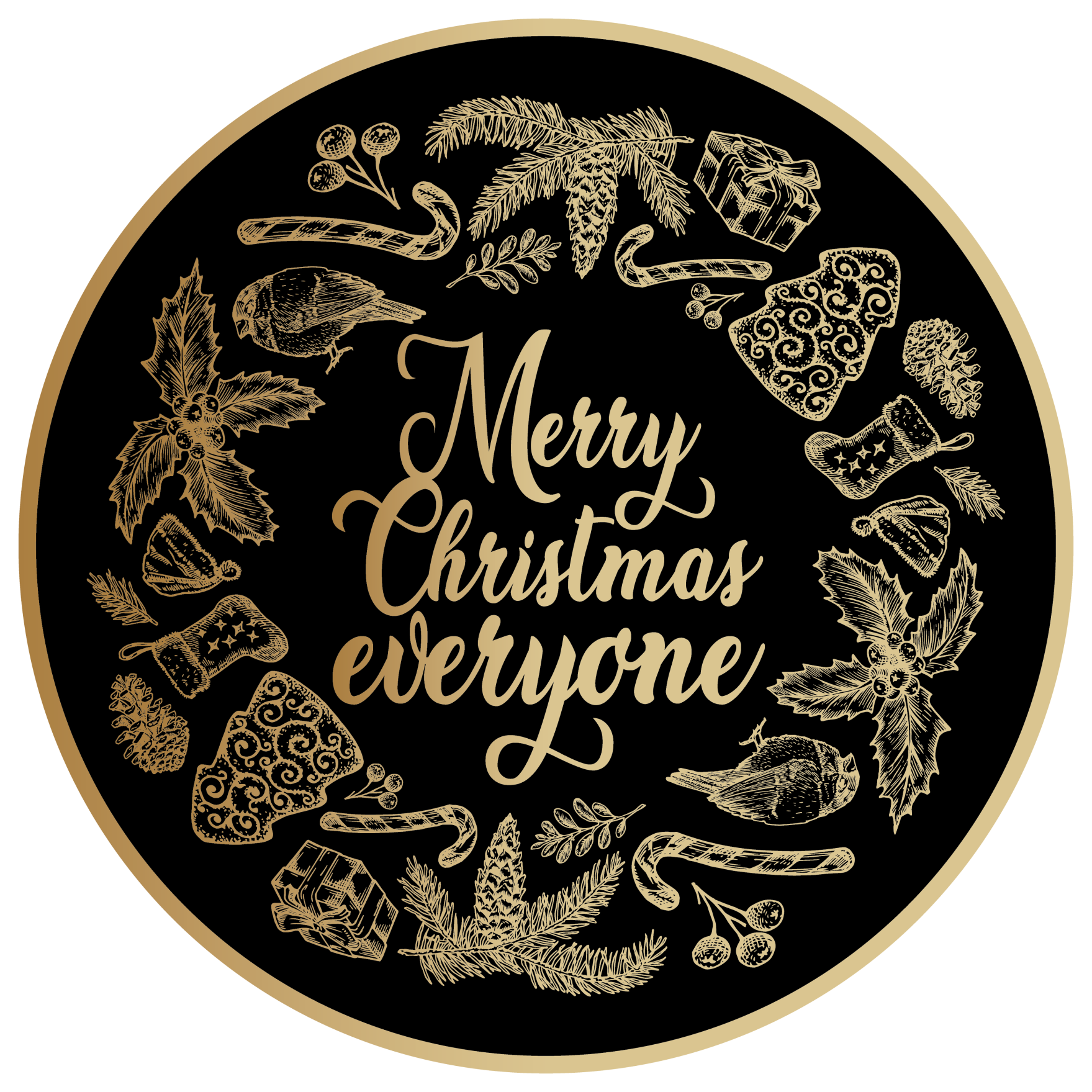 Festive Holiday Greeting Christmas vinyl carpet - TenStickers