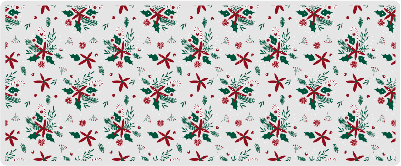 Holiday Foliage Pattern Christmas vinyl carpet - TenStickers