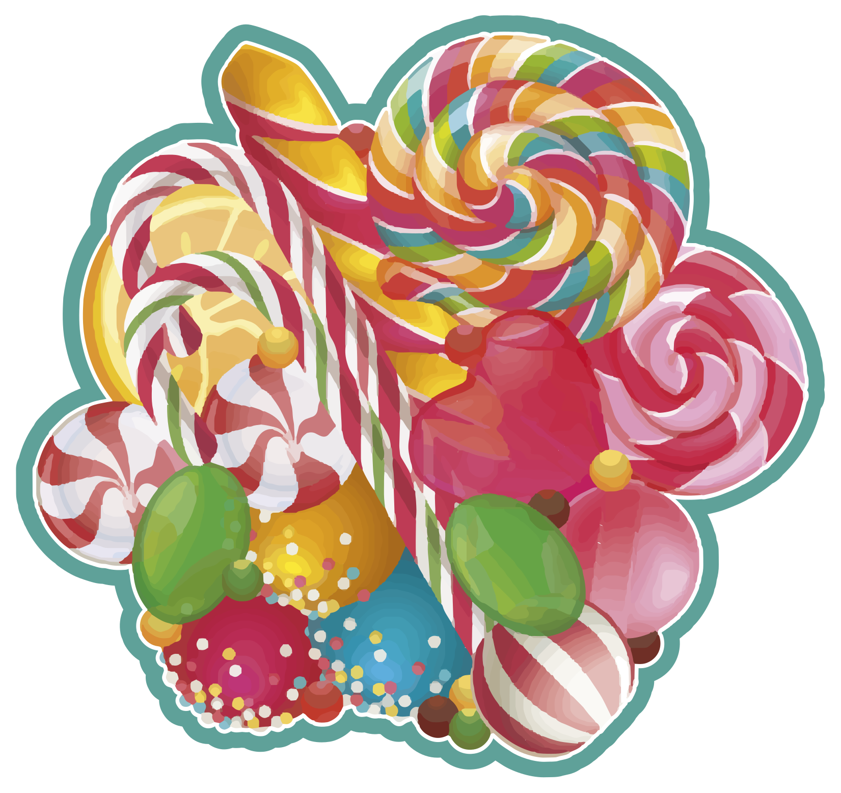 Candy Delight event vinyl carpet - TenStickers