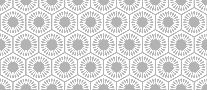 Sunburst Pattern geometric vinyl carpet - TenStickers