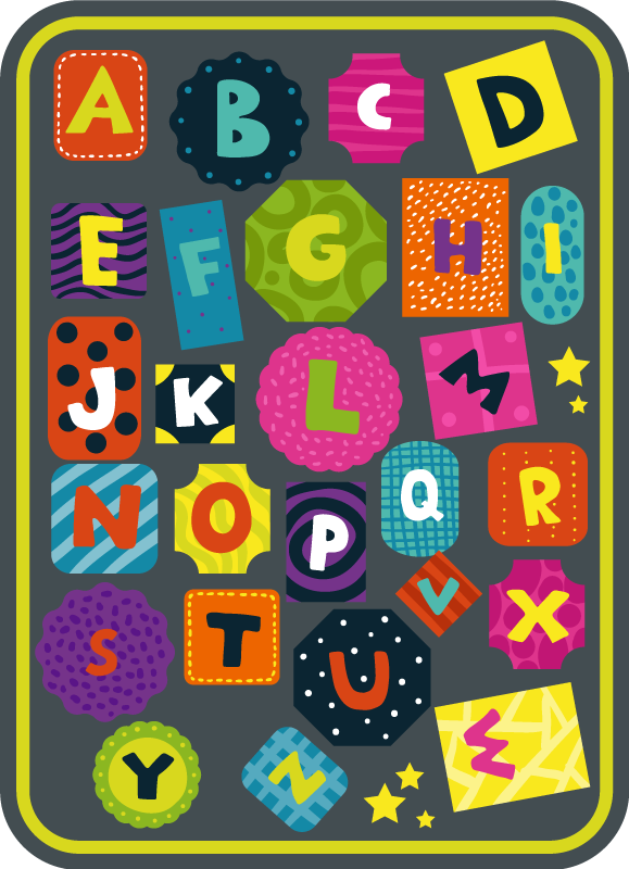 Alphabet educational alphabet vinyl carpet - TenStickers