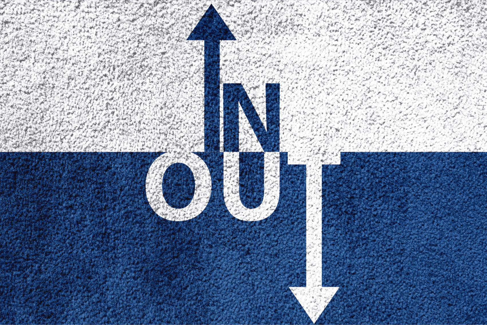 In Out Directional custom vinyl carpet - TenStickers