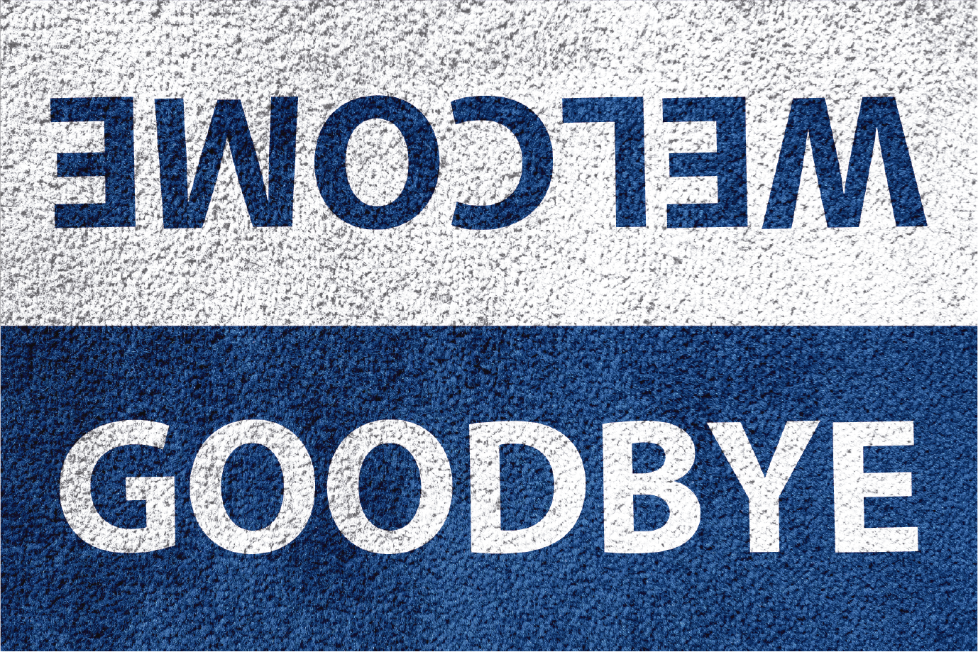 Welcome Goodbye Statement custom vinyl carpet - TenStickers