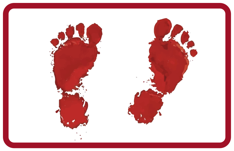 bloody footprints halloween rugs - TenStickers