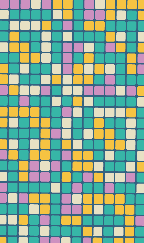 Colorful Grid Pattern geometric vinyl carpet - TenStickers