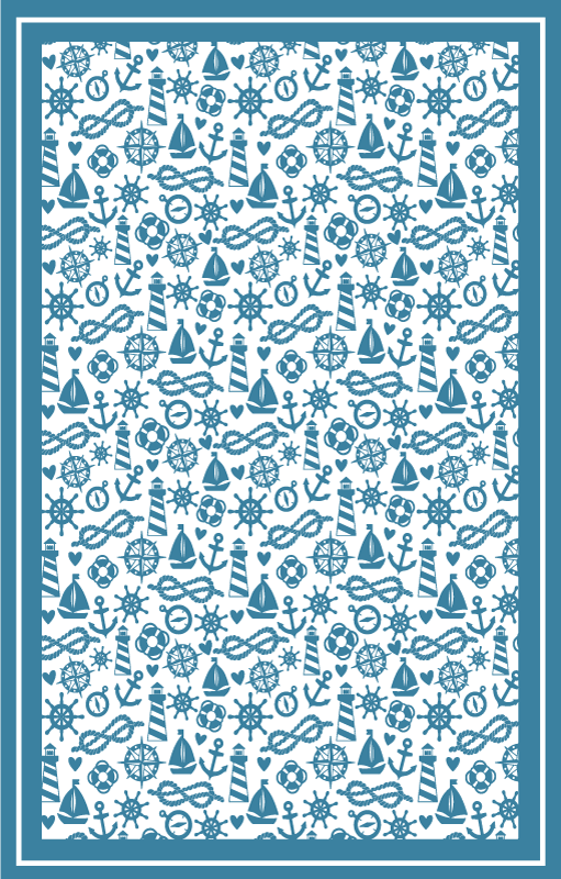 Nautical Playtime kids vinyl carpet - TenStickers