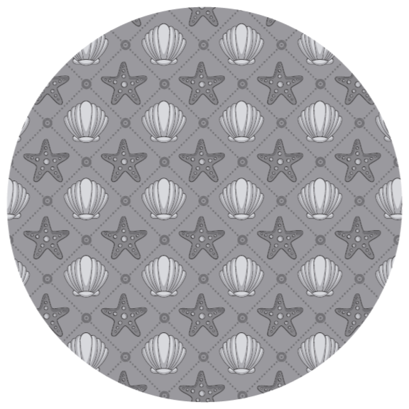 Seashell Starfish Pattern animal print vinyl carpet - TenStickers