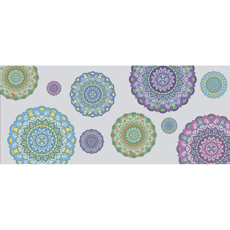 Mandala ensemble mandala vinyl carpet - TenStickers