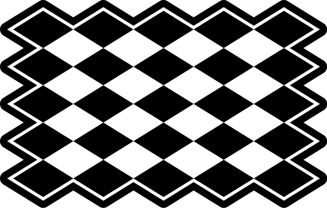 Chequered Pattern geometric vinyl carpet - TenStickers