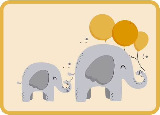 Elephant Companions nursery vinyl carpet - TenStickers