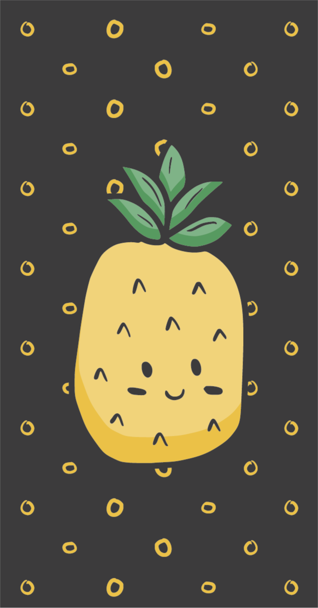 Cheerful Pineapple kids vinyl carpet - TenStickers