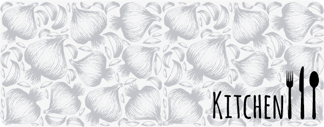 Kitchen vinyl carpet with kitchen utensil design - TenStickers