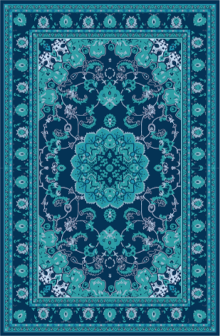 Teal mandala elegance mandala vinyl carpet - TenStickers