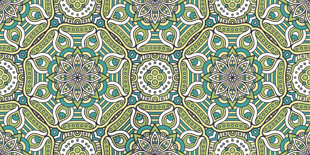 Mandala vinyl carpet in mandala pattern design - TenStickers