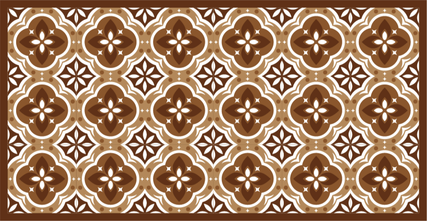 Tile vinyl carpet ornate mosaic design - TenStickers