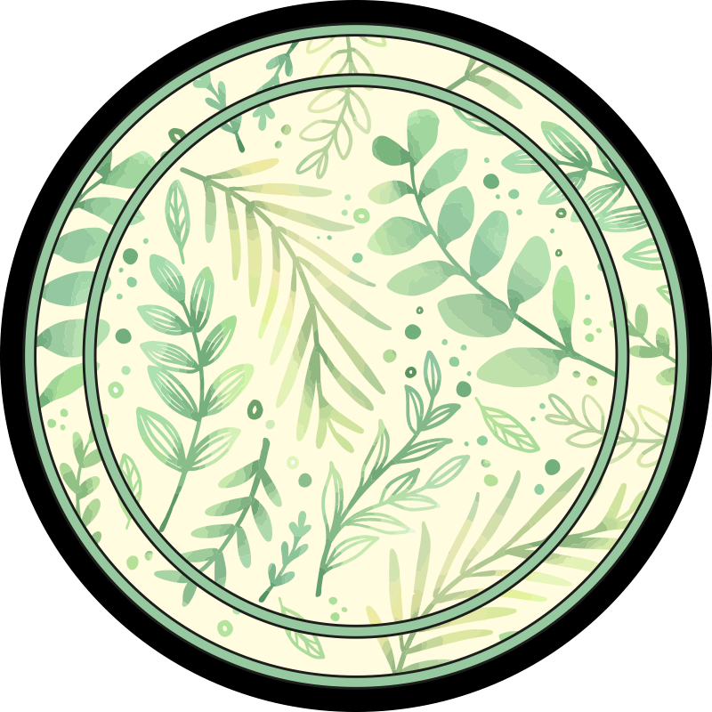 Botanical Motif Accent floral vinyl carpet - TenStickers