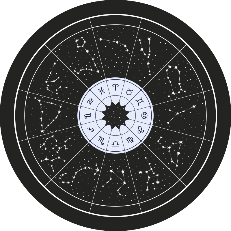 Celestial zodiac bedroom vinyl carpet - TenStickers