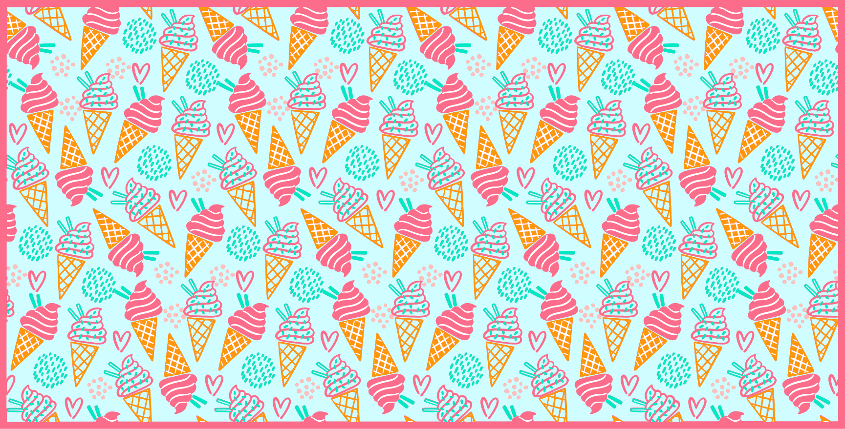 Ice Cream Fun kids vinyl carpet - TenStickers