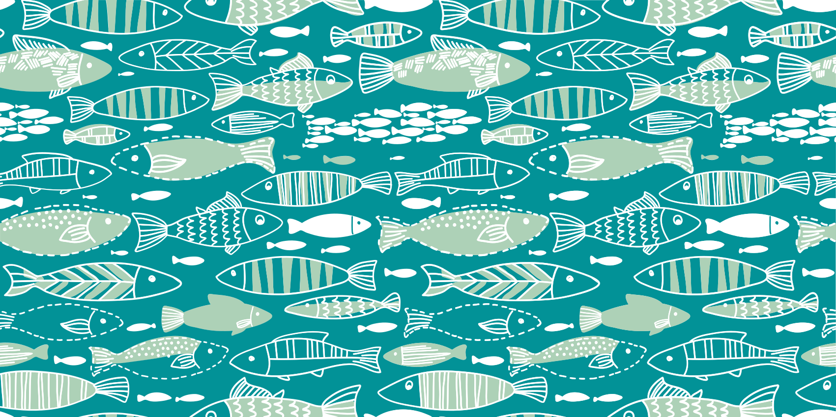 Aquatic Pattern animal vinyl carpet - TenStickers