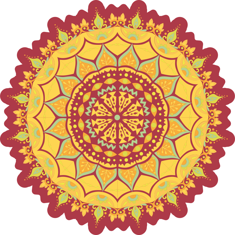 Mandala vinyl carpet mandala floor decor - TenStickers