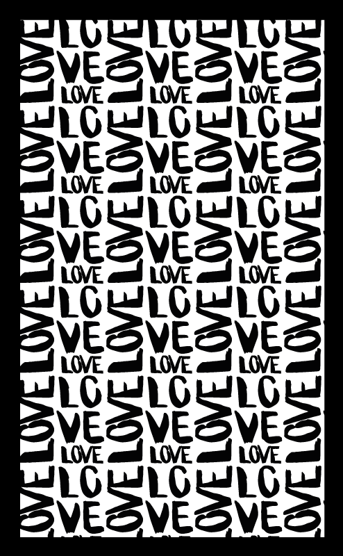 Expressive Love Text custom vinyl carpet - TenStickers
