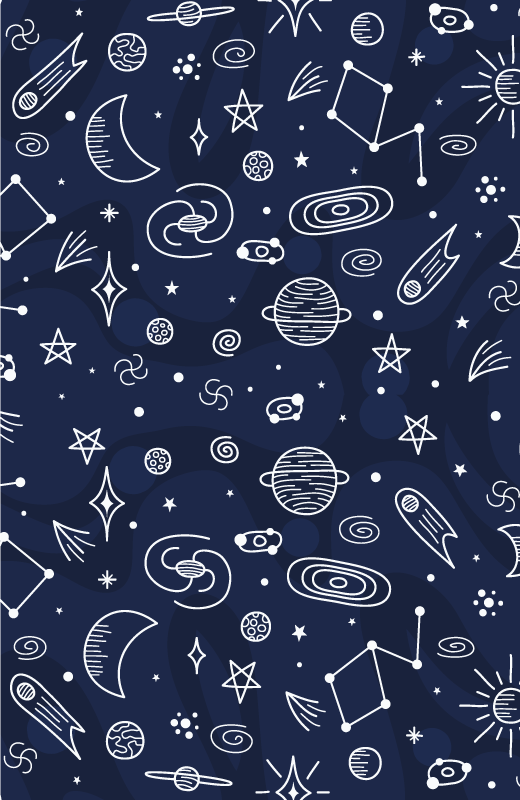 Cosmic Themed Space kids vinyl carpet - TenStickers